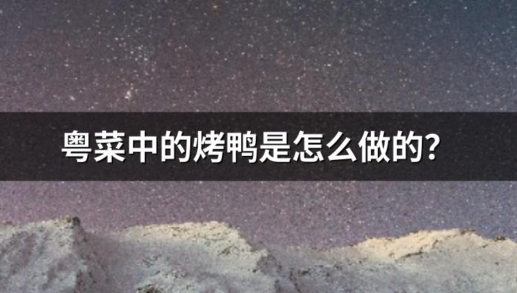 粤菜中的烤鸭是怎么做的？